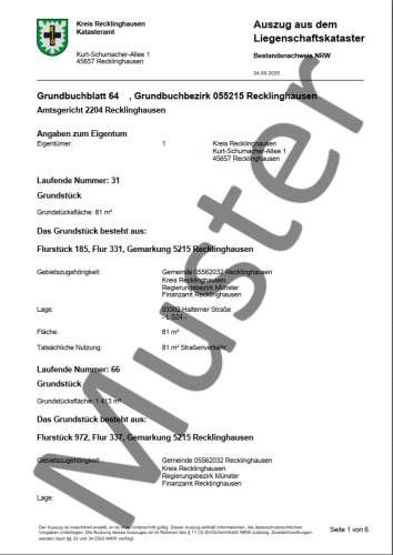 Amtlicher Bestandsnachweis